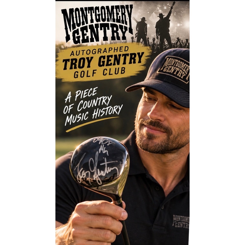 RARE Montgomery Gentry Autographed Razor Golf Club Driver - Picture 5 of 16